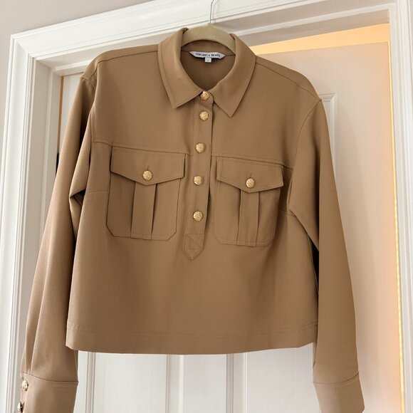 Veronica Beard- Khaki Colvin Top Size 8- Worn once! - Picture 4 of 4